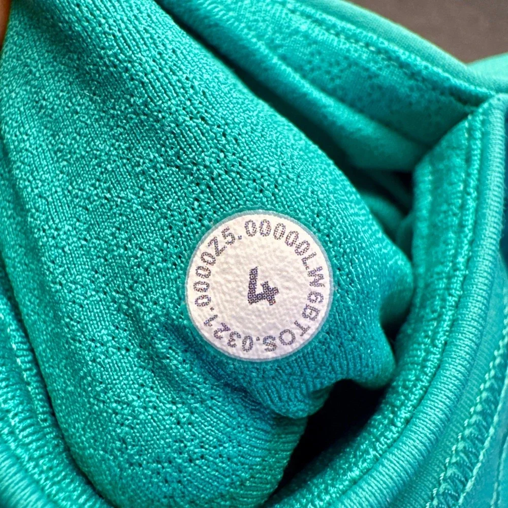 Lululemon Wunder Train High Rise Tight Pockets Size 4 Teal 23.5 Inseam - Picture 6 of 11